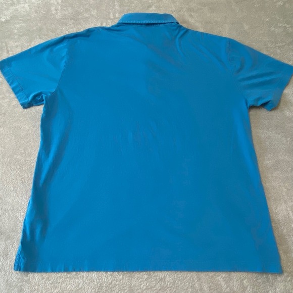 Patagonia Mens Polo Shirt Organic Cotton Trout Logo Short Sleeve Casual XL *FLAW - Picture 3 of 8